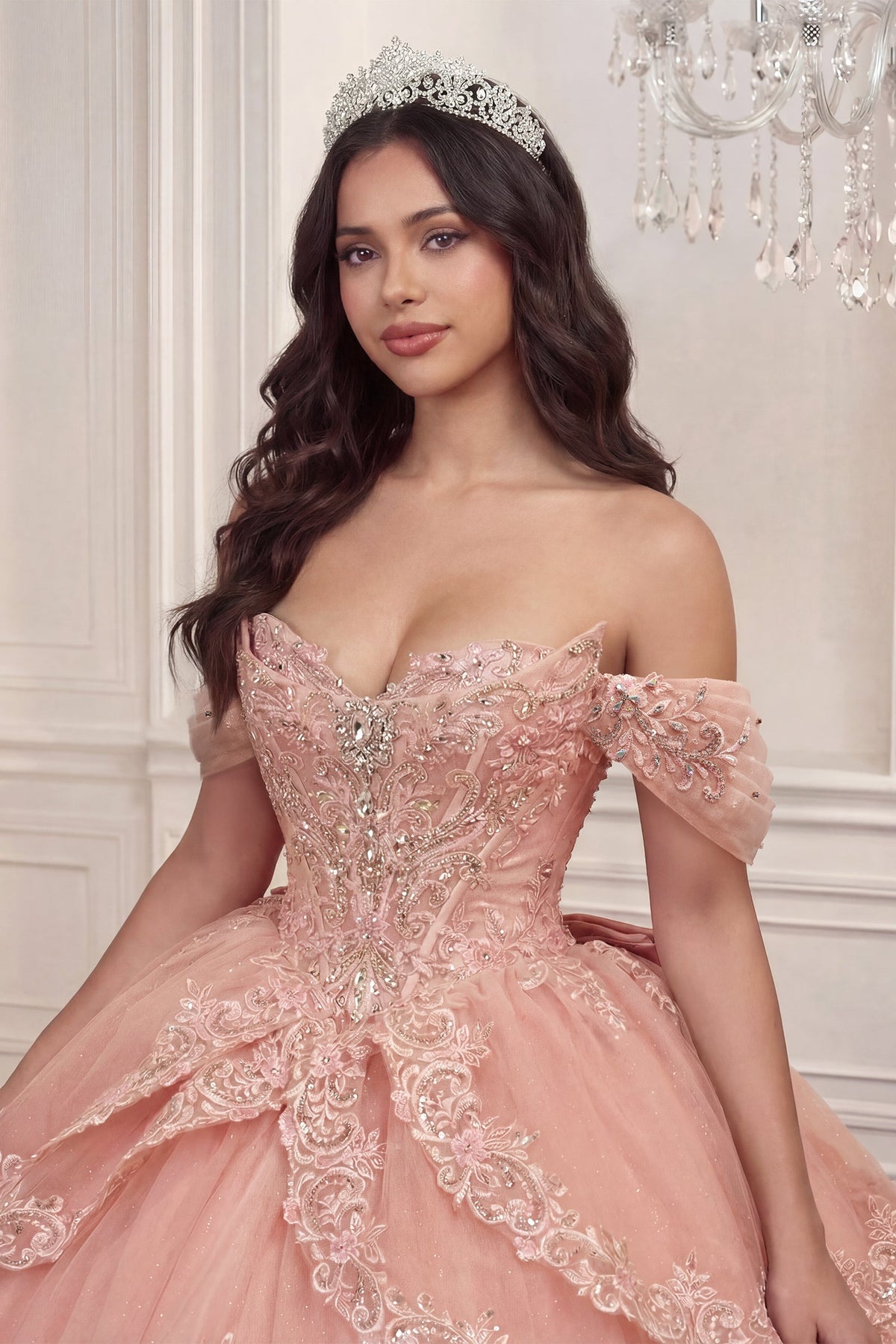 Applique Off-the-Shoulder Ball Formal Gown | Ladivine 15729