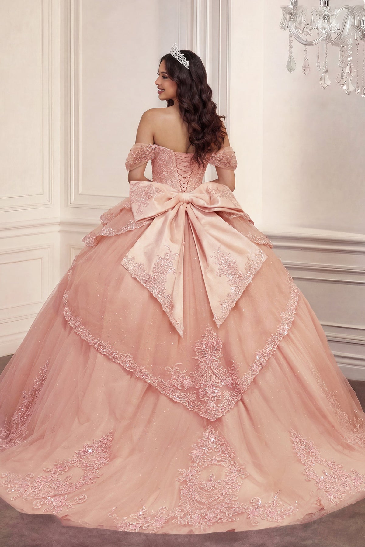 Applique Off-the-Shoulder Ball Formal Gown | Ladivine 15729