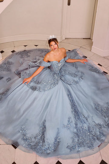 Applique Off-the-Shoulder Ball Formal Gown | Ladivine 15729