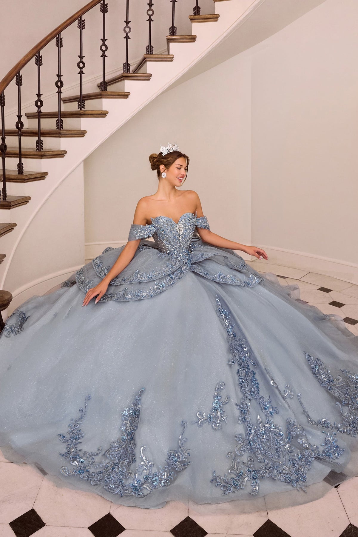 Applique Off-the-Shoulder Ball Formal Gown | Ladivine 15729