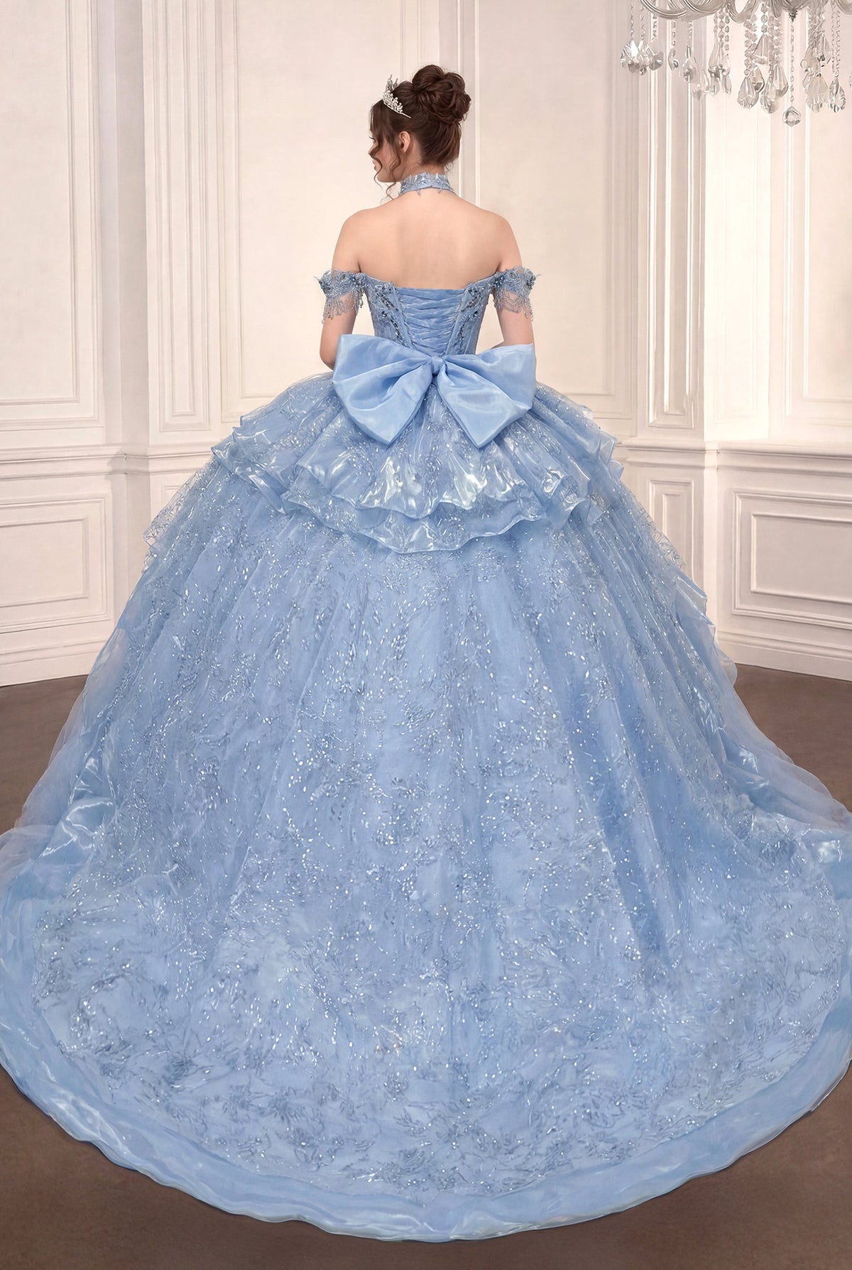 Off-the-Shoulder Ball Gown With Mini Gown | Ladivine 15742