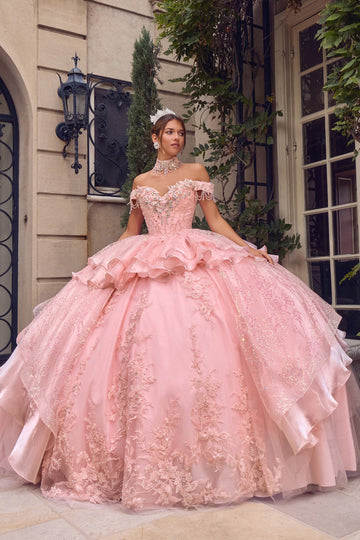 Off-the-Shoulder Ball Gown With Mini Gown | Ladivine 15742