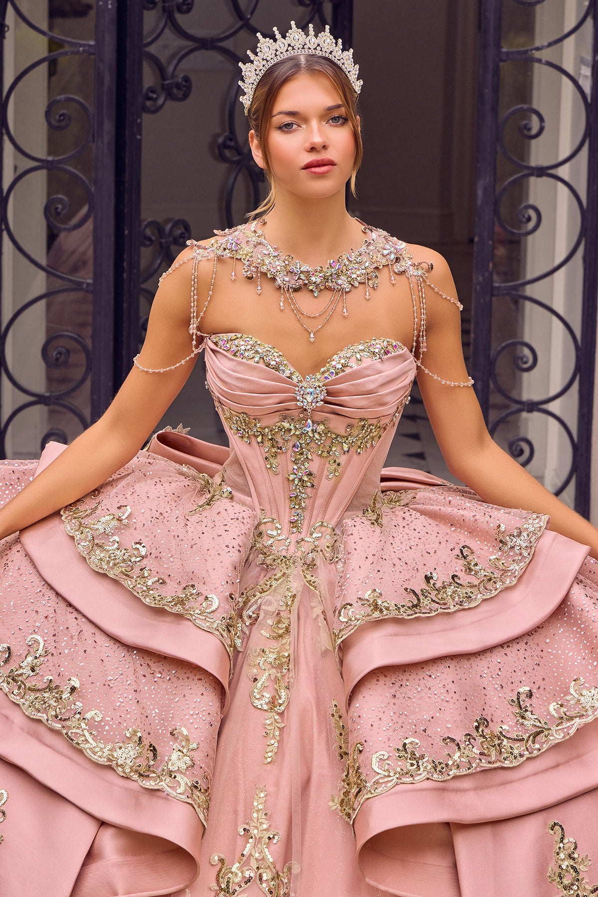 Beaded Sweetheart Ball Formal Gown | Ladivine 15744