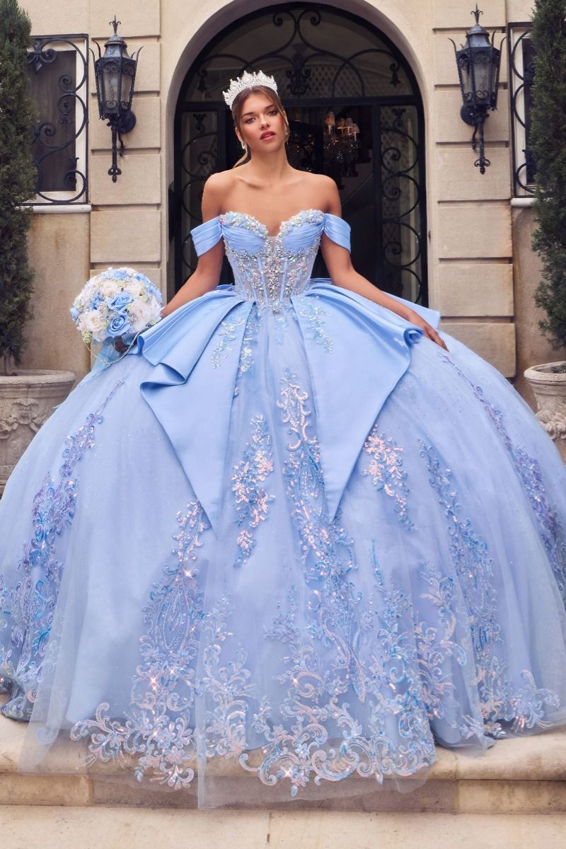 Applique Off-the-Shoulder Ball Formal Gown | Ladivine 15745
