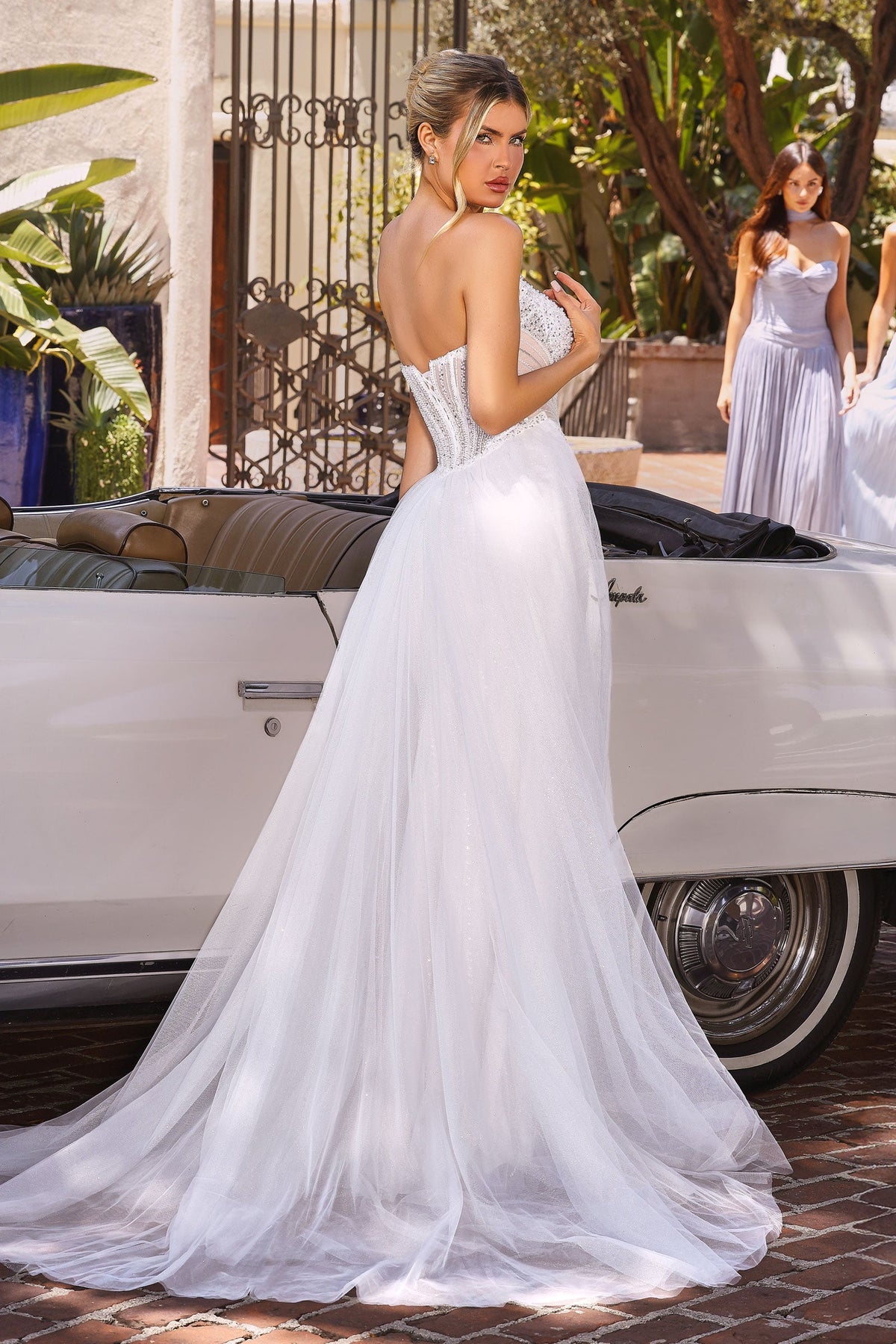 Strapless Overskirt Bridal Formal Gown | Ladivine CC492W