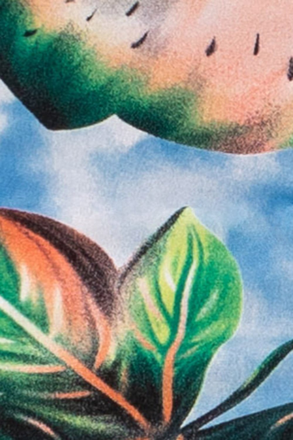 Tropical Print Maxi Dress With Bra Top & Cutout Stomach BOUTINIE