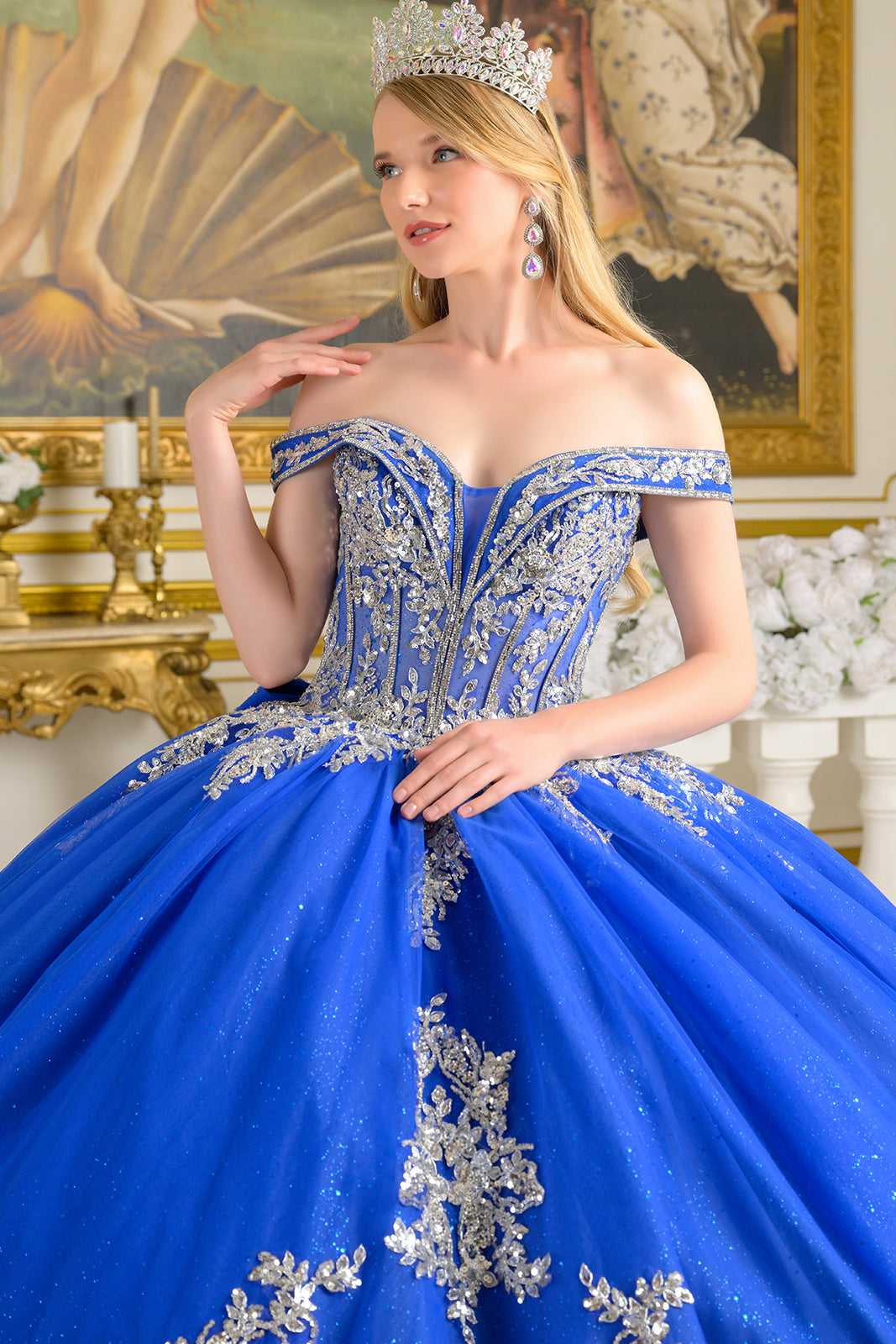 Elegant Off-the-Shoulder Ball Formal Gown | Elizabeth K GL3672