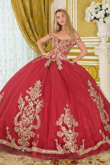 Elegant Off-the-Shoulder Ball Formal Gown | Elizabeth K GL3673