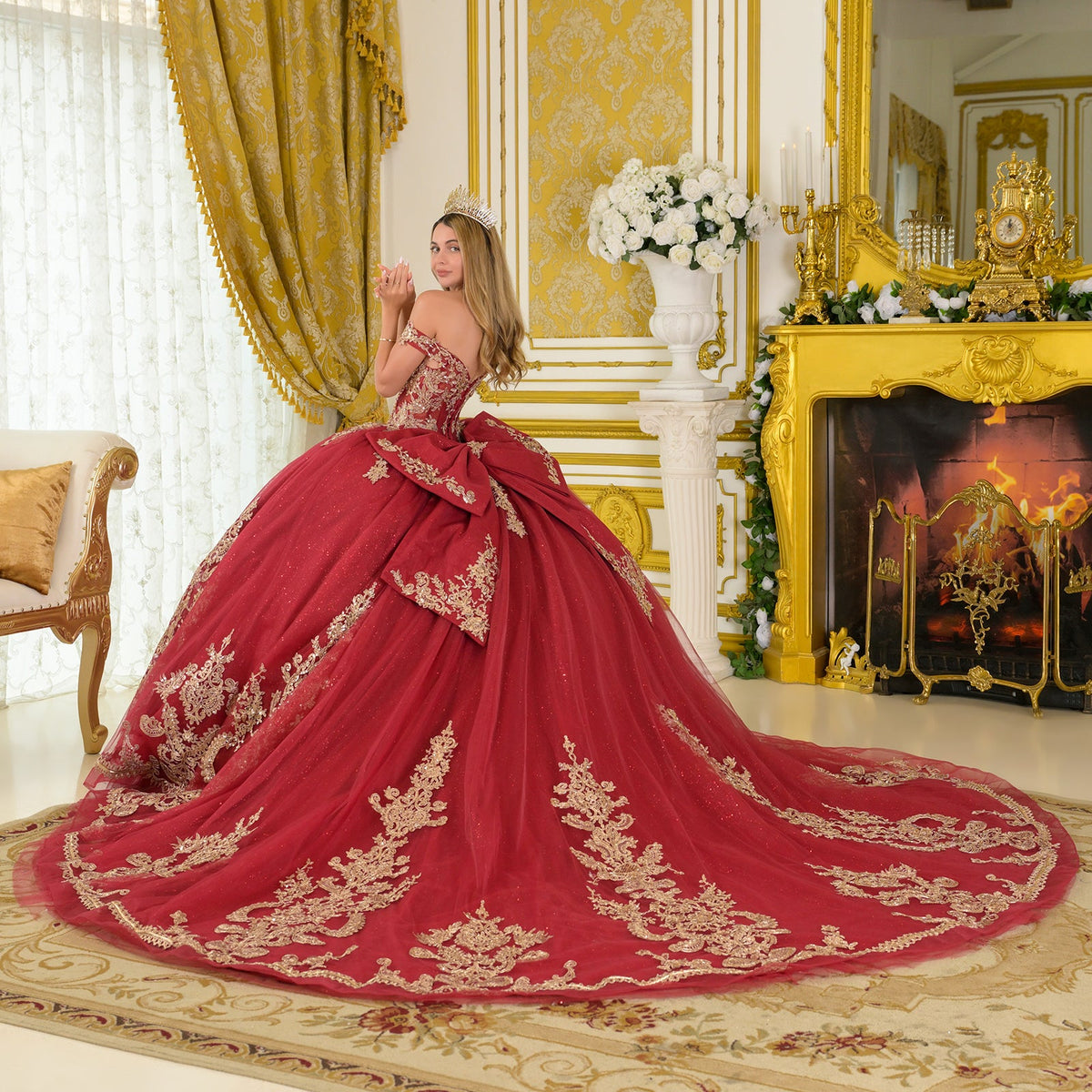 Elegant Off-the-Shoulder Ball Formal Gown | Elizabeth K GL3673