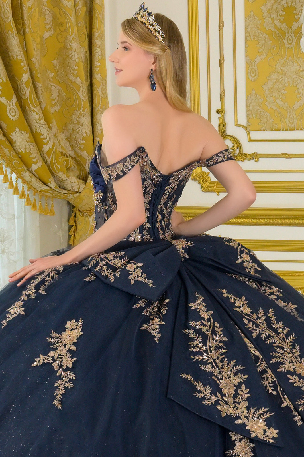 Elegant Off-the-Shoulder Ball Formal Gown | Elizabeth K GL3674