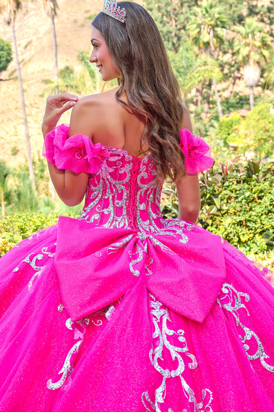 Off-the-Shoulder Ruffled Ball Formal Gown | Elizabeth K GL3709