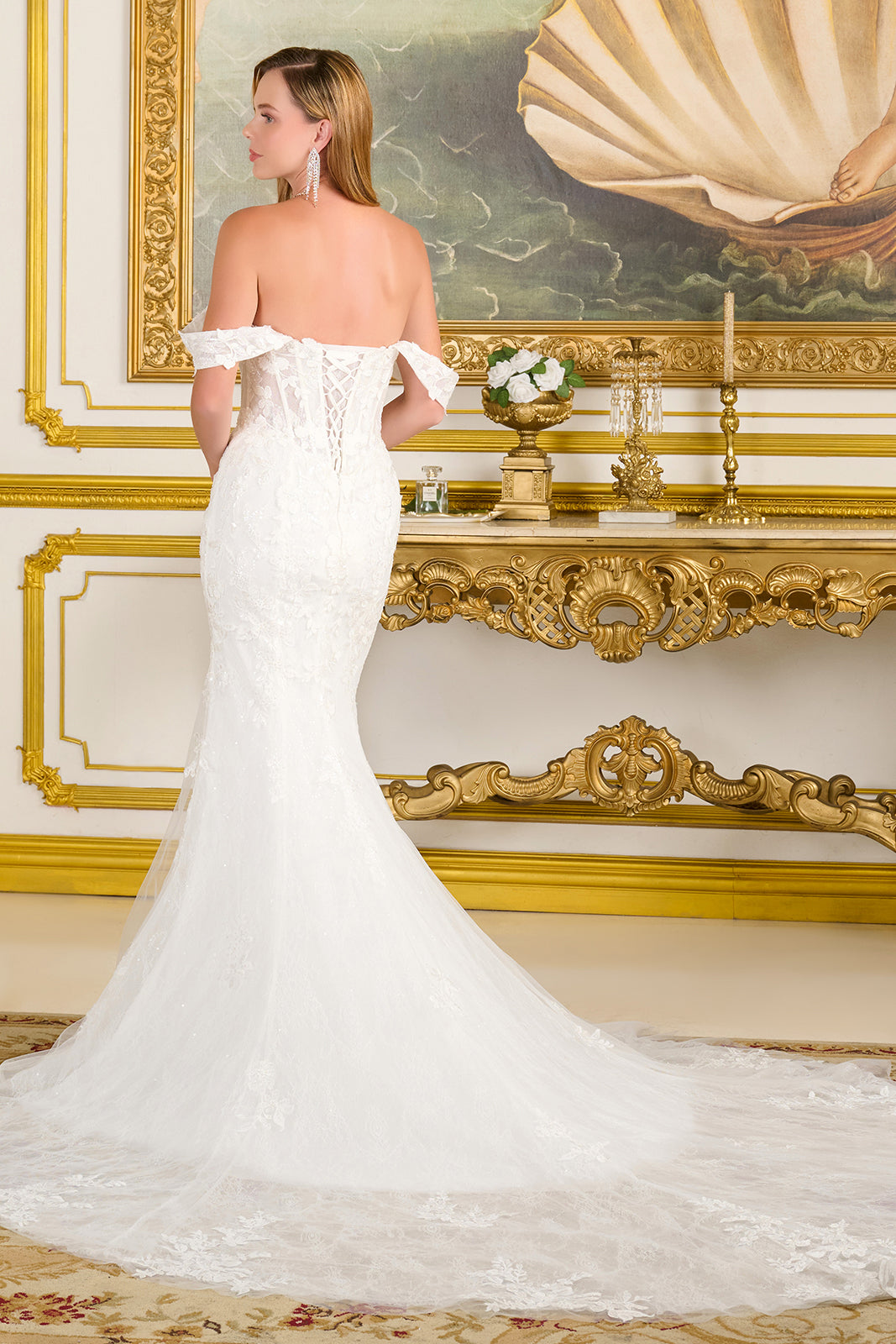 Fitted Off Shoulder Bridal Gown by GLS Gloria GL3713