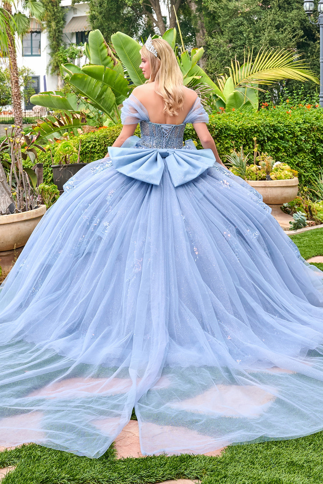 Beaded Off-the-Shoulder Ball Formal Gown | Elizabeth K GL3727