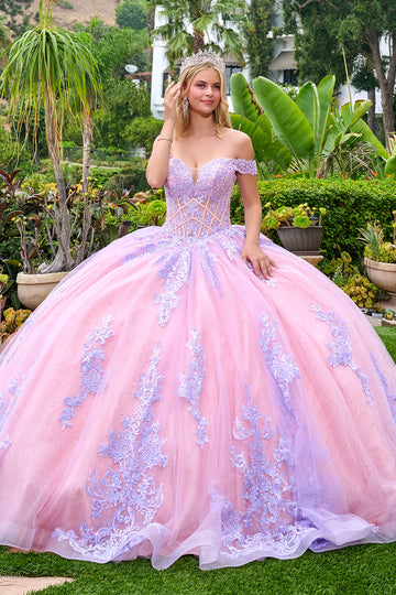 Applique Off-the-Shoulder Ball Formal Gown | Elizabeth K GL3753
