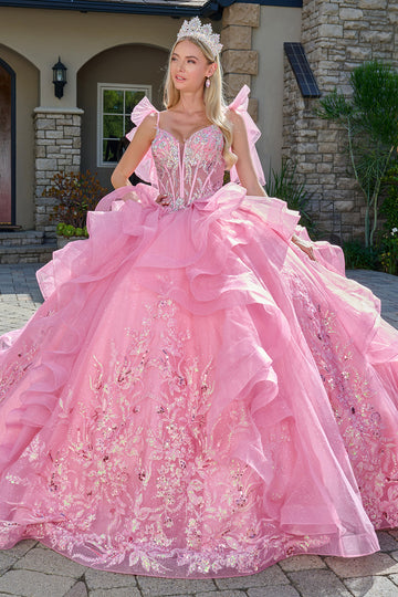 Sleeveless Ruffled Ball Formal Gown | Elizabeth K GL3804