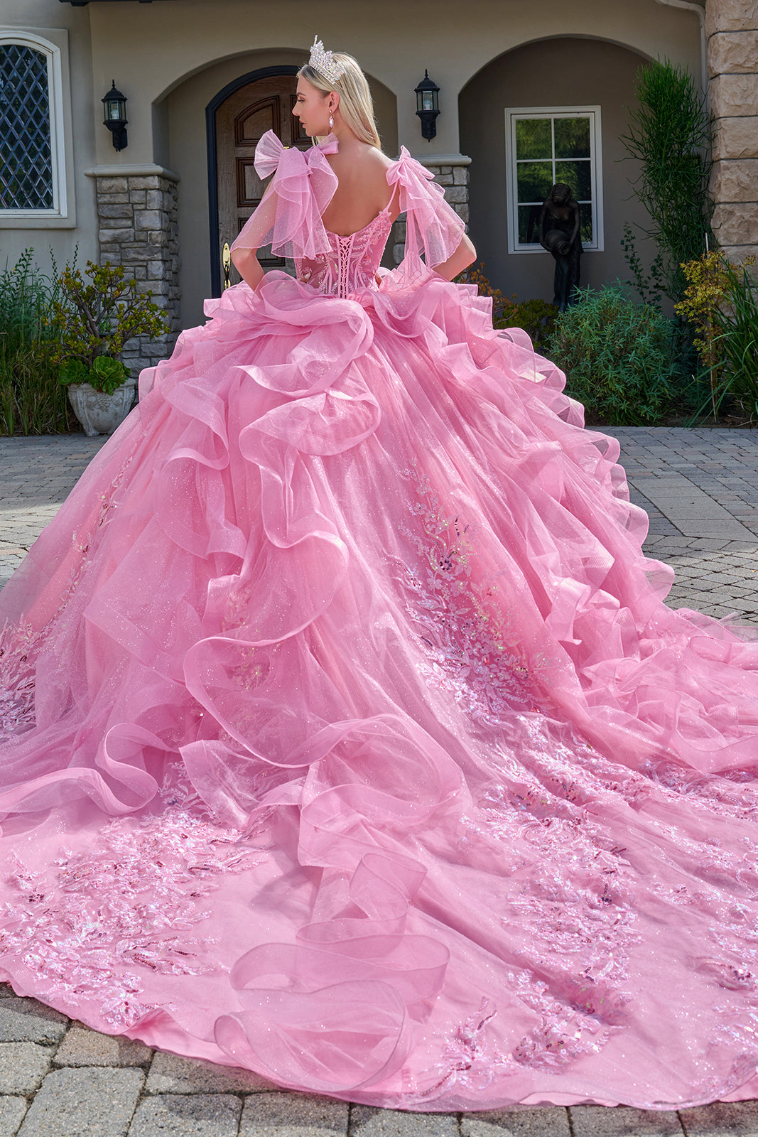 Sleeveless Ruffled Ball Formal Gown | Elizabeth K GL3804