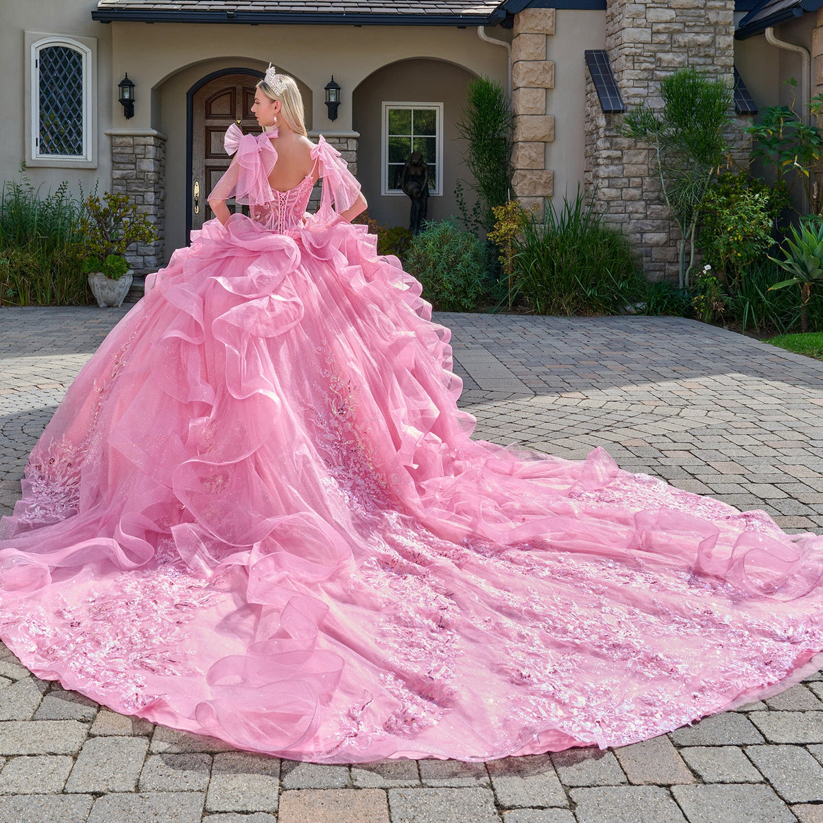 Sleeveless Ruffled Ball Formal Gown | Elizabeth K GL3804