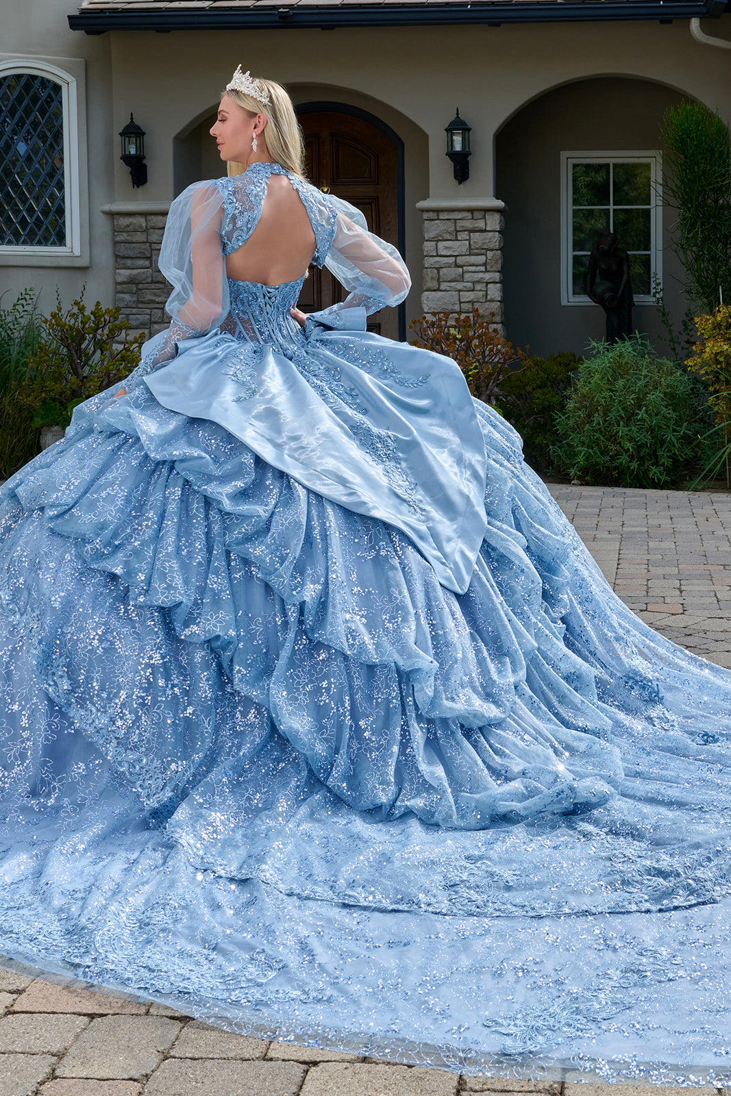 Strapless Bolero Ball Formal Gown | Elizabeth K GL3806