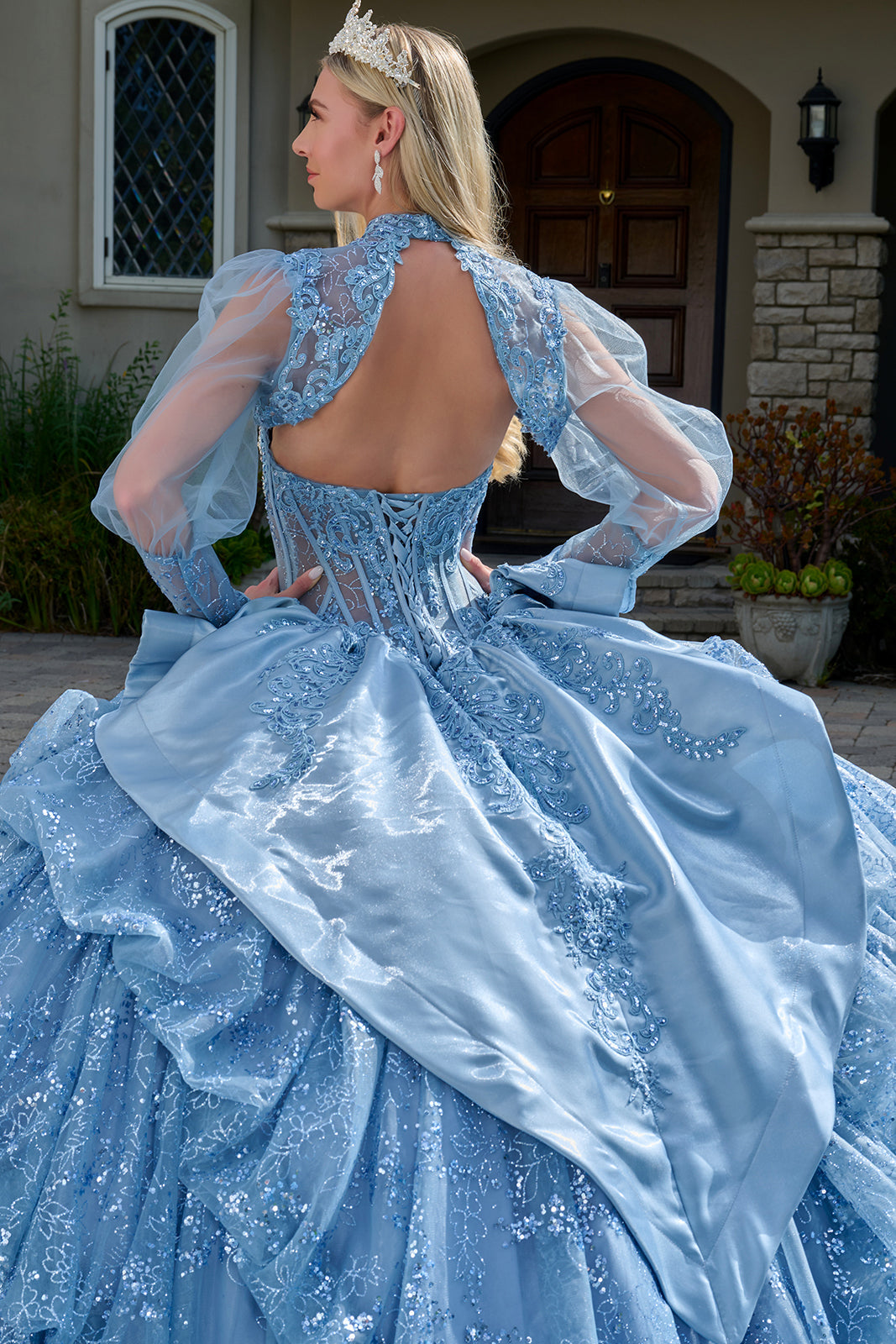 Strapless Bolero Ball Formal Gown | Elizabeth K GL3806