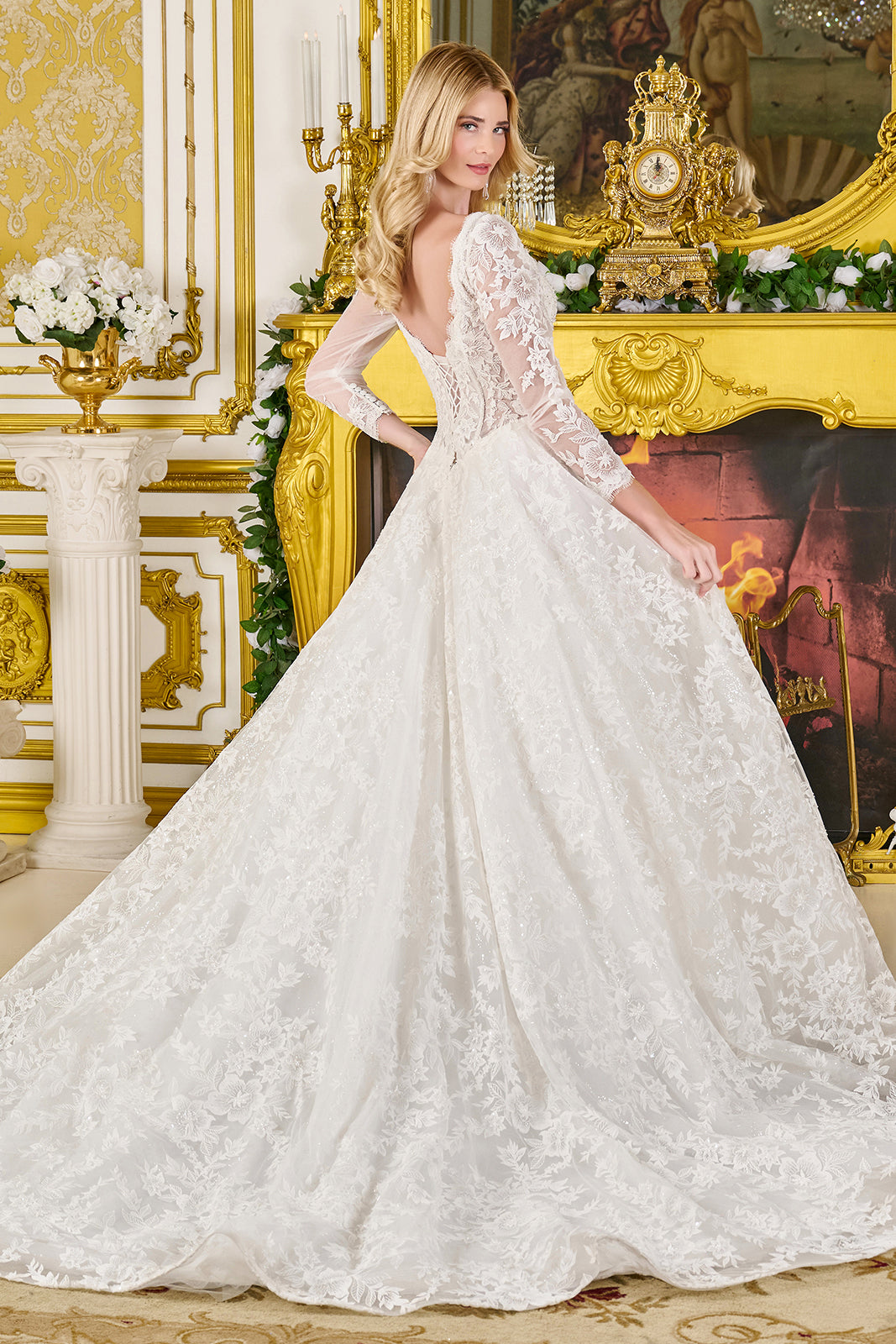 Long Sleeve Bridal Gown by GLS Gloria GL3819