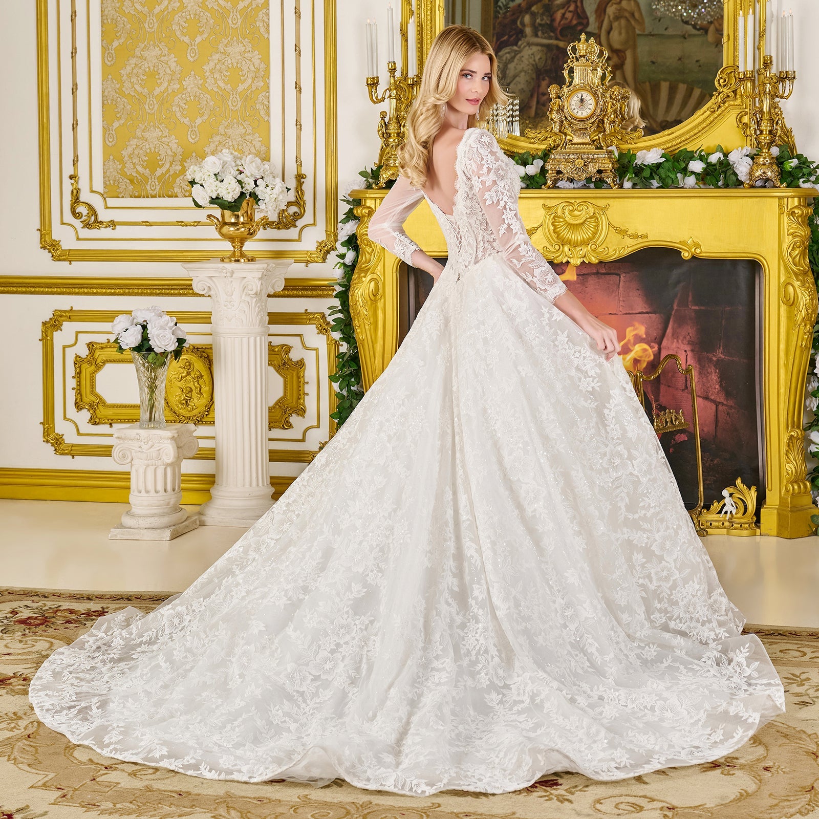 Long Sleeve Bridal Gown by GLS Gloria GL3819