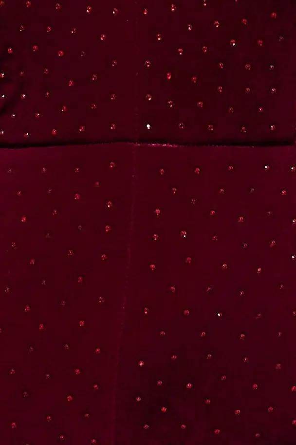 Velvet Halter Jumpsuit – Rhinestone Open Back Bell Bottom Pants BOUTINIE