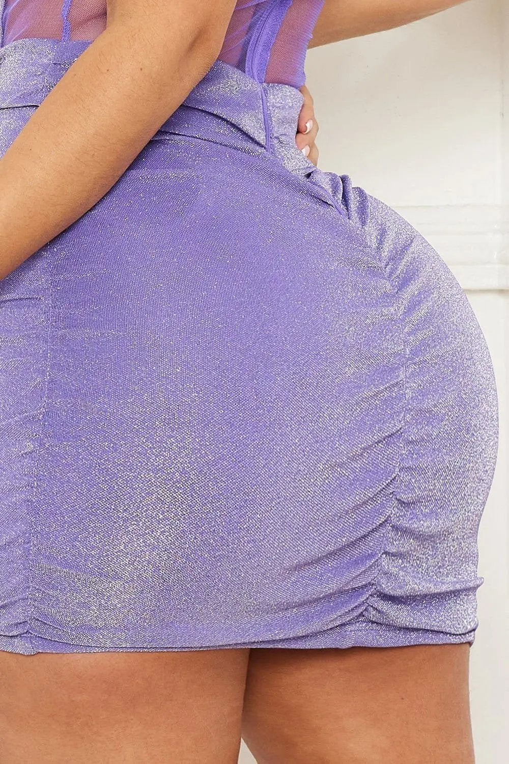 Pleated Tube Top Dress – Shimmer Mini With Ruffle Skirt BOUTINIE