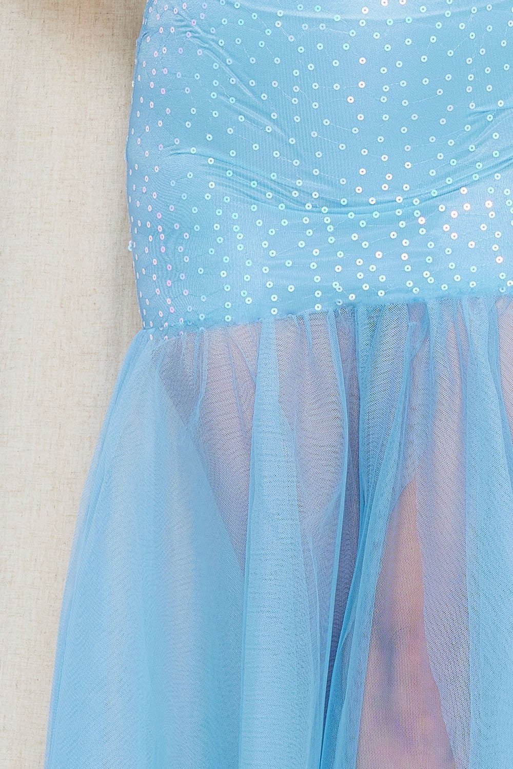 Sequin Mesh Maxi Dress | Adjustable Strap Ruched Bottom BOUTINIE