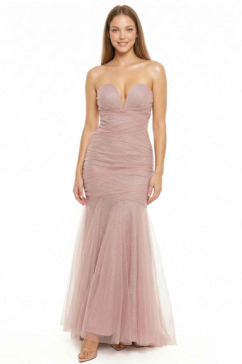 Shimmer Mesh Mermaid Prom Dress