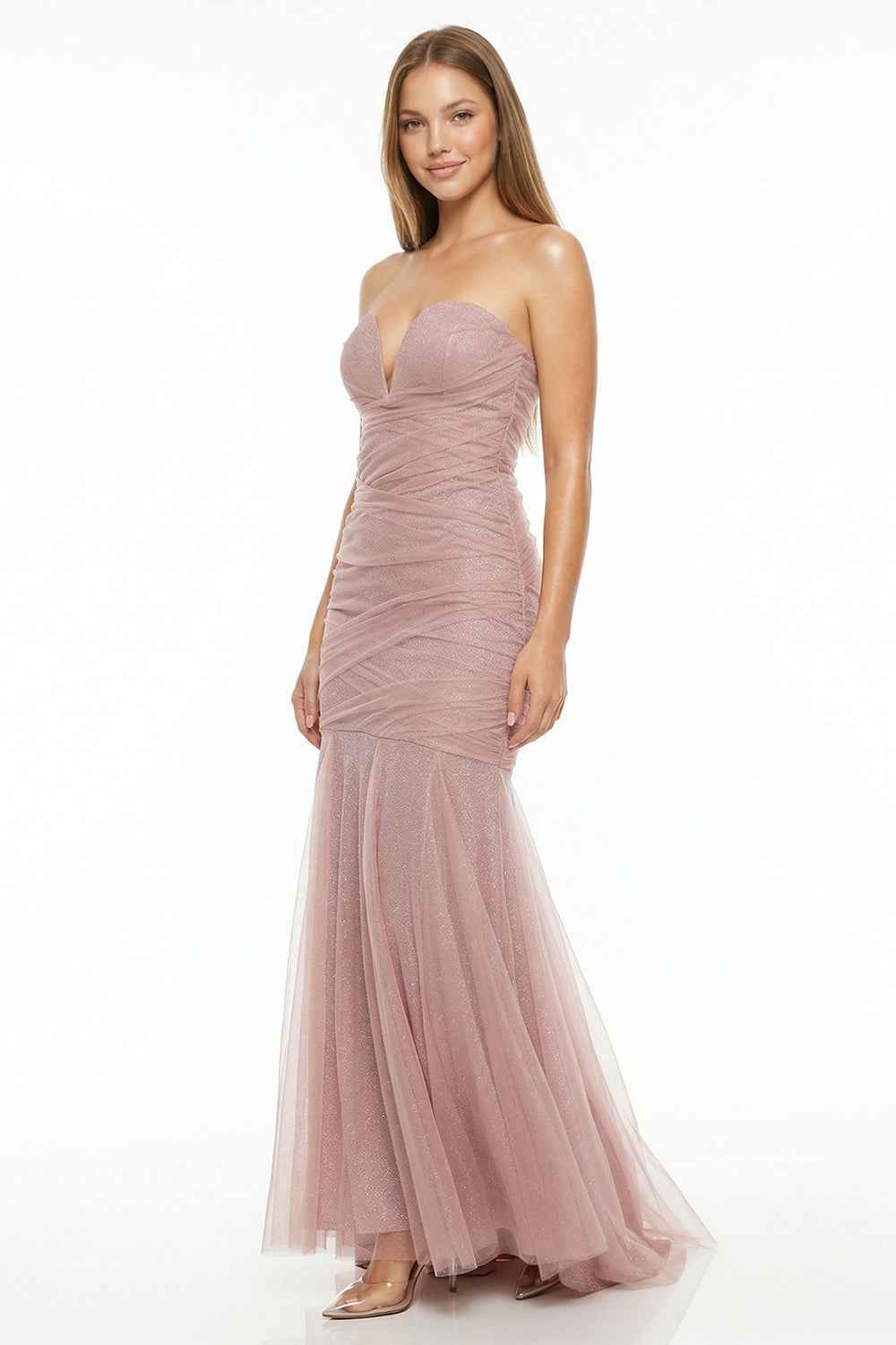 Shimmer Mesh Mermaid Prom Dress