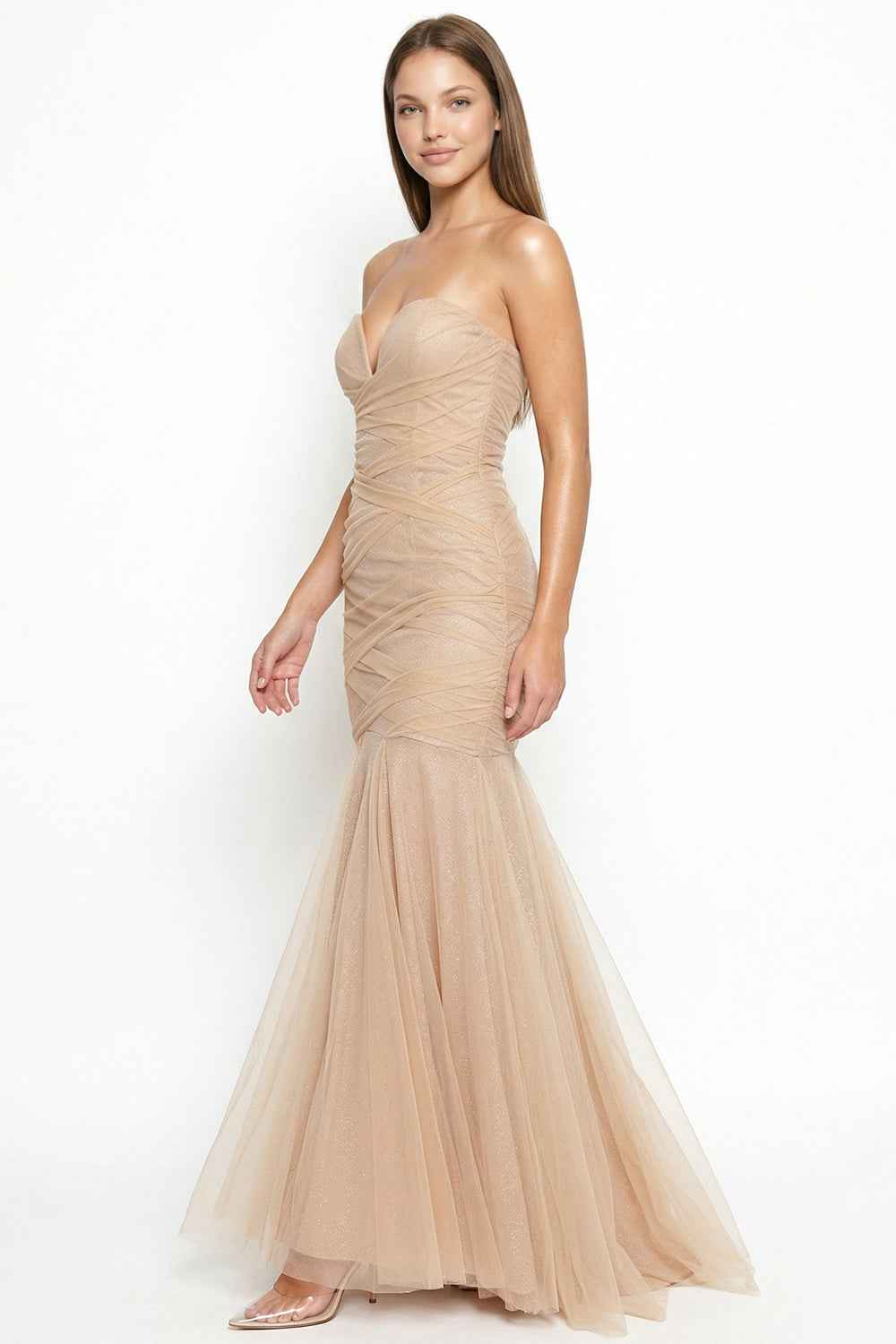 Shimmer Mesh Mermaid Prom Dress