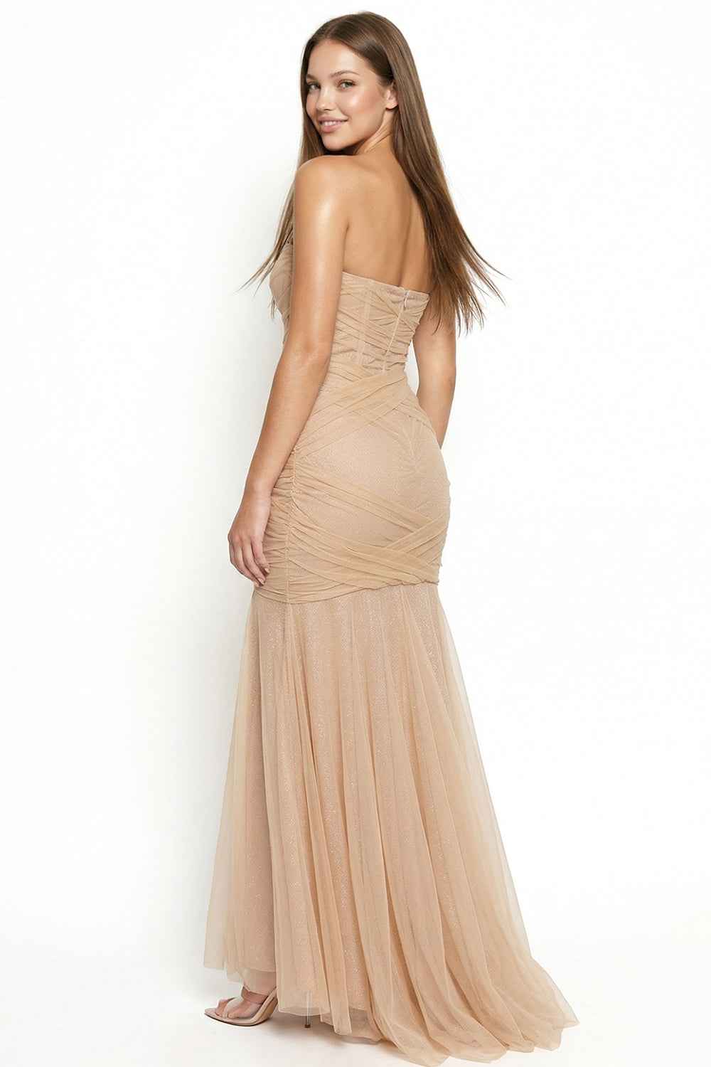 Shimmer Mesh Mermaid Prom Dress