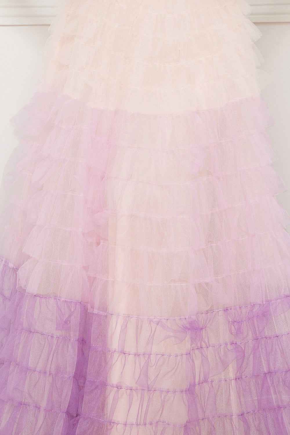 Mesh Ombre Layered Maxi Dress