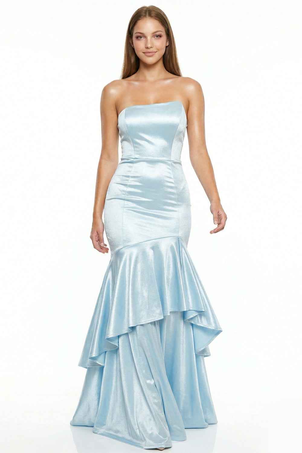 Satin Asymmetrical Mermaid Prom Dress