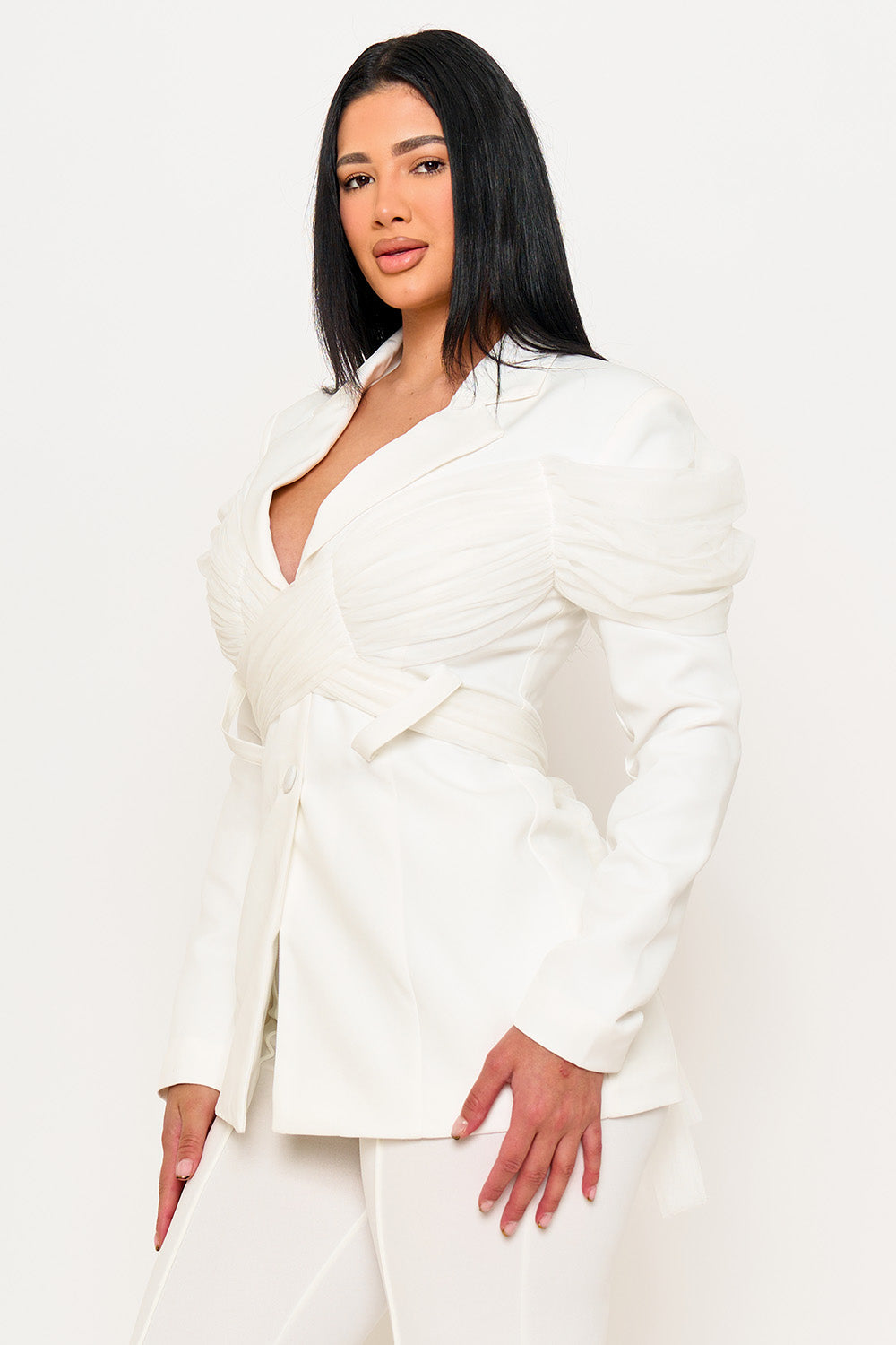 Ij1126hp - Cross Wrap Around Suit Jacket Symphony USA Wholesale