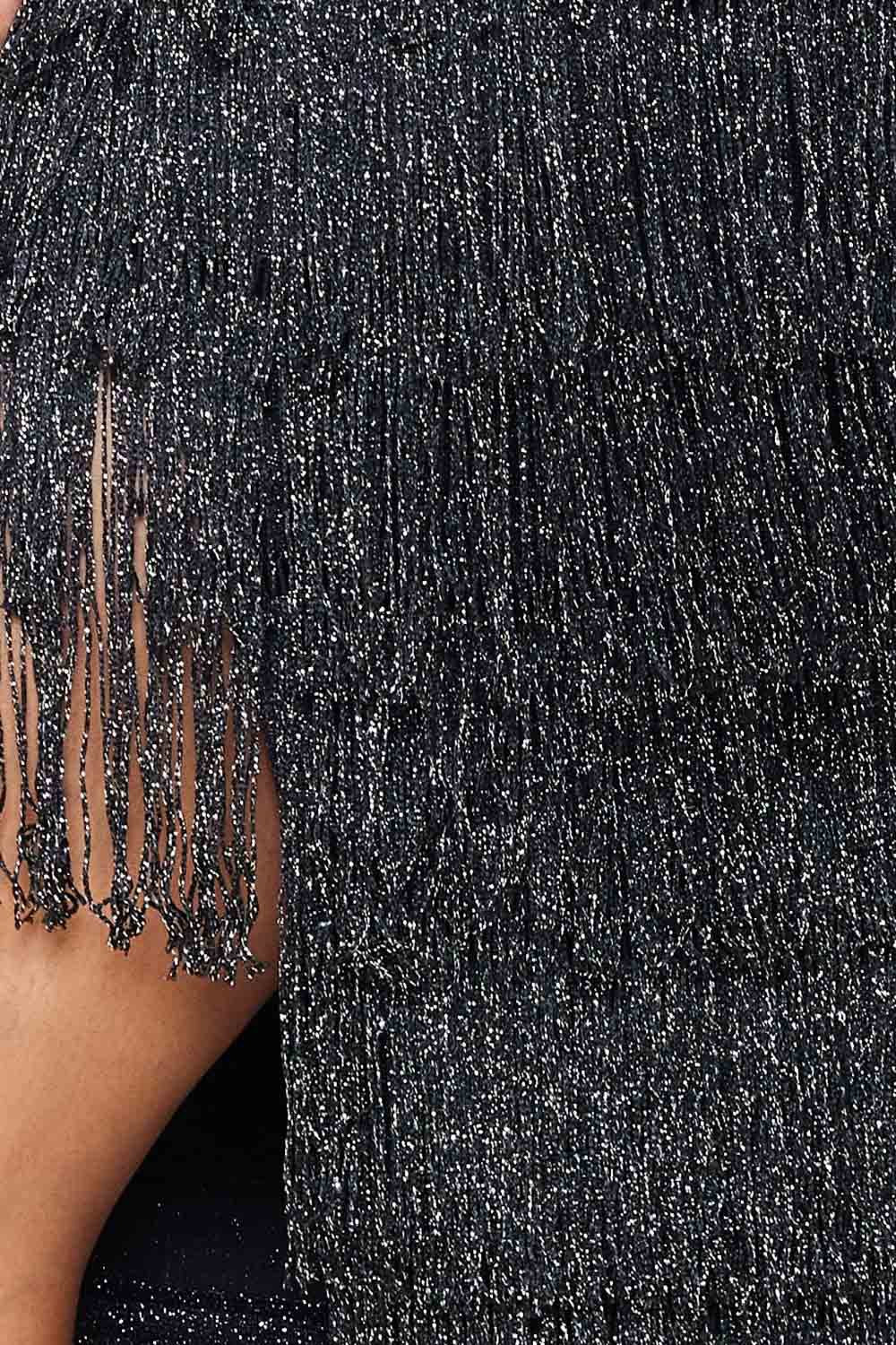 Fringe Tube Top Set – Stretchy Midi Skirt With Zipper Back BOUTINIE