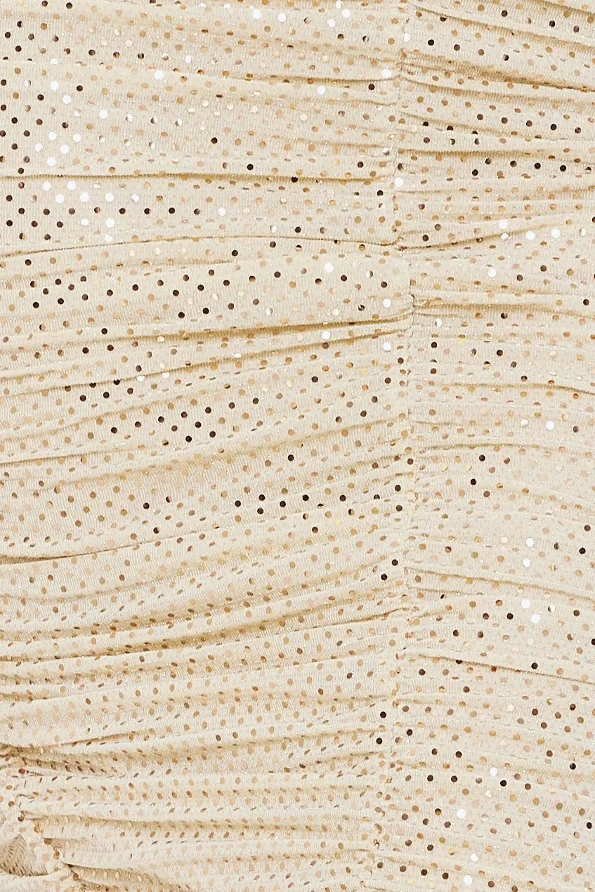 Sequin Ruched Dress - Long Bodycon Evening Wear With Wire Bust Top BOUTINIE