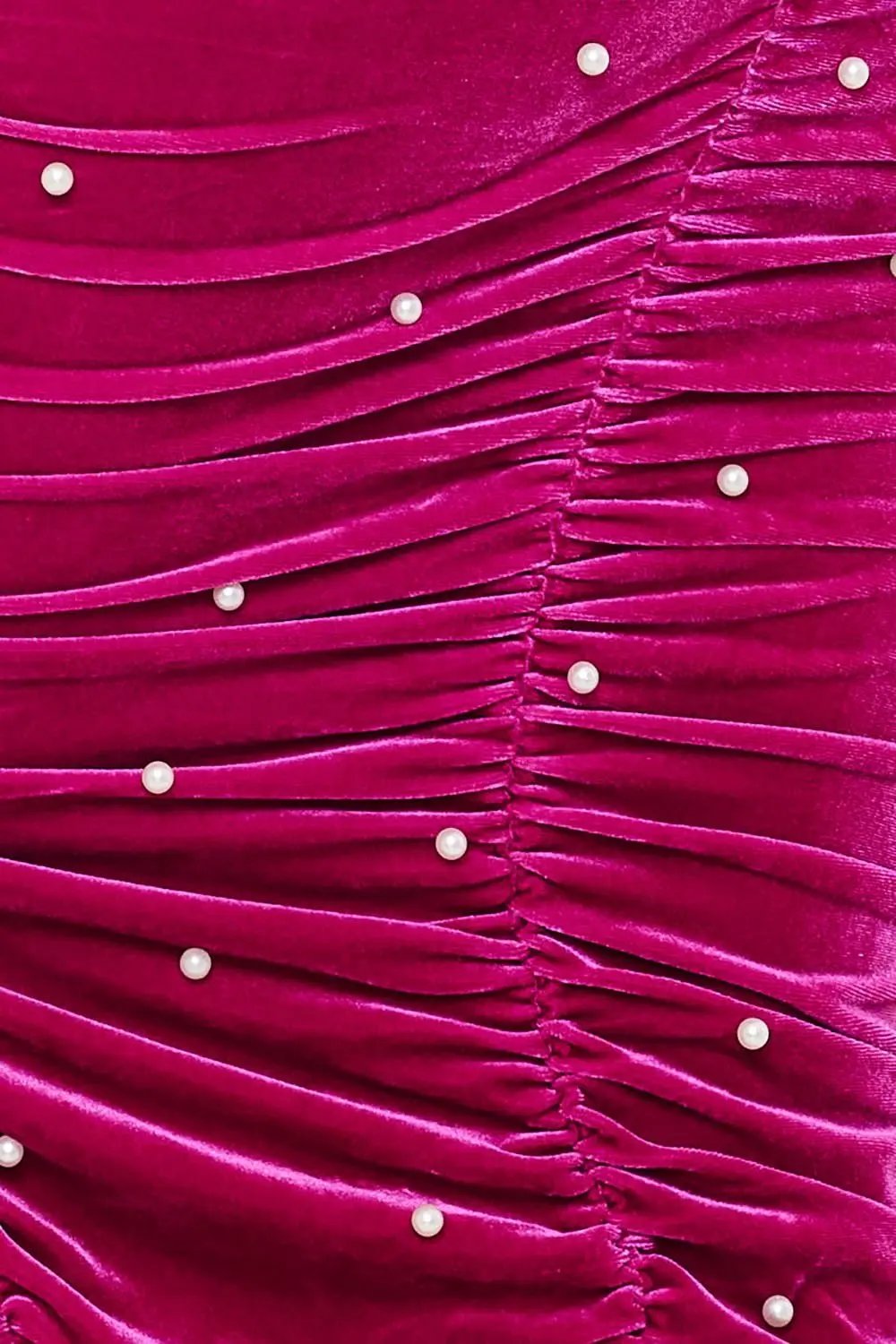 Velvet Midi Dress - Pearl Detail | Criss-Cross Back Strap BOUTINIE