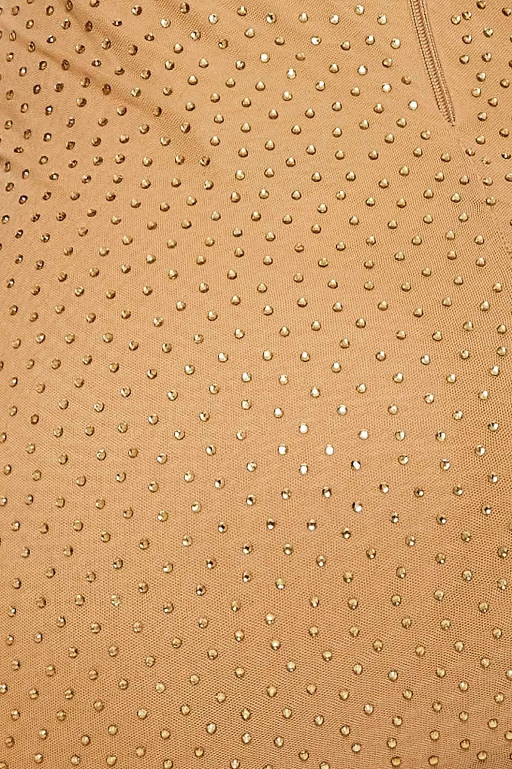 Off Shoulder Mini Dress – Rhinestone Power Mesh Zipper Closure BOUTINIE