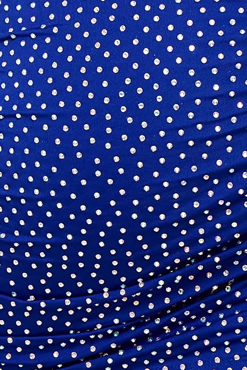 Rhinestone Strapless Mini Dress - Criss Cross Back Zipper BOUTINIE