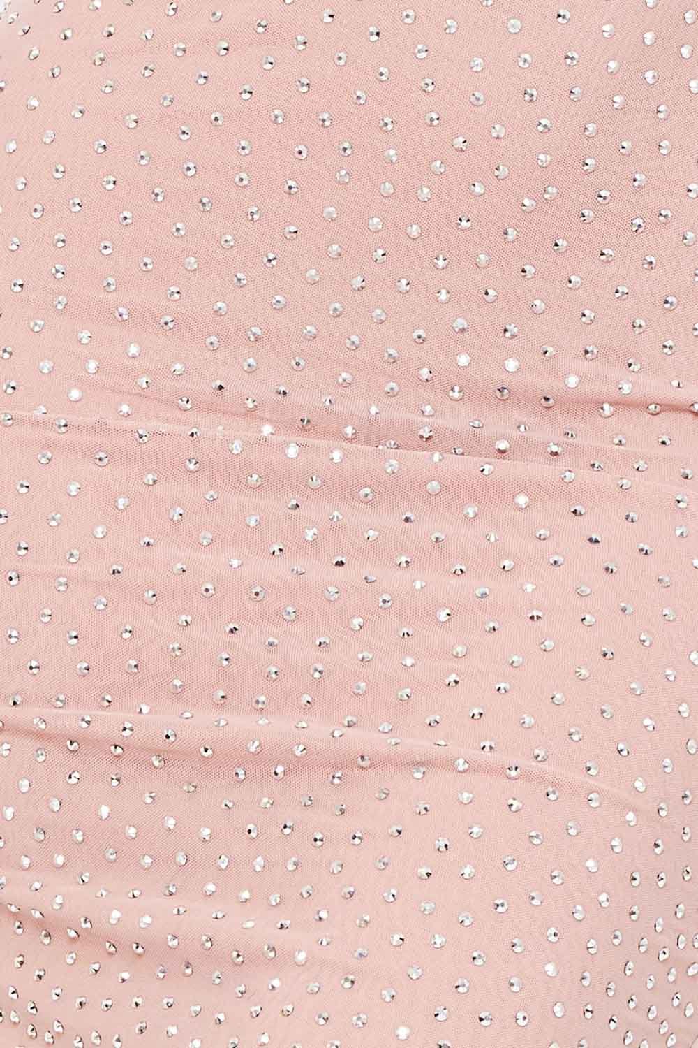 Sd1657ap - Translucent Rhinestone Midi Dress Symphony USA Wholesale