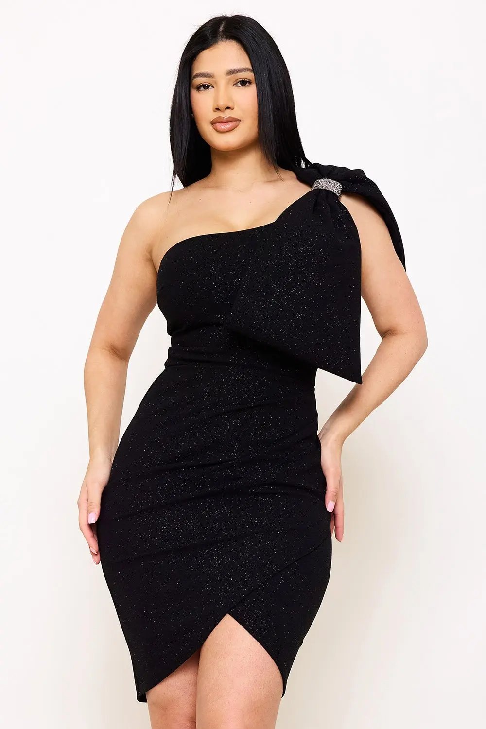 Glitter Mini Dress | Stretch Fabric Bodycon Evening Wear BOUTINIE