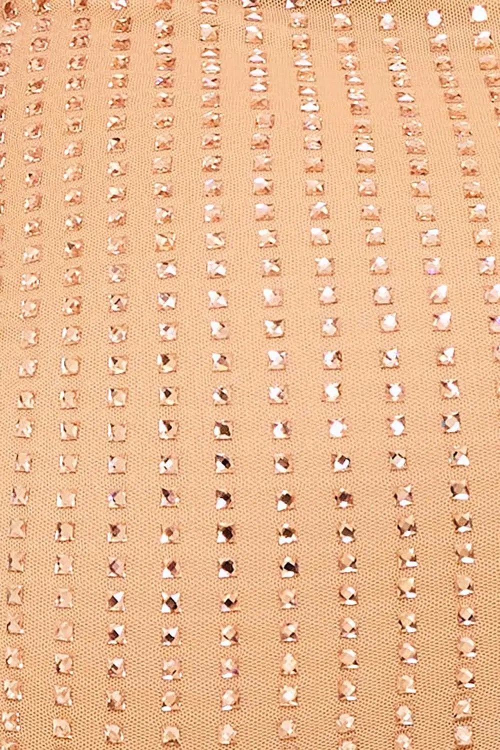 Rhinestone Mesh Mini Dress – Power Mesh Tube Top Bodycon Party BOUTINIE