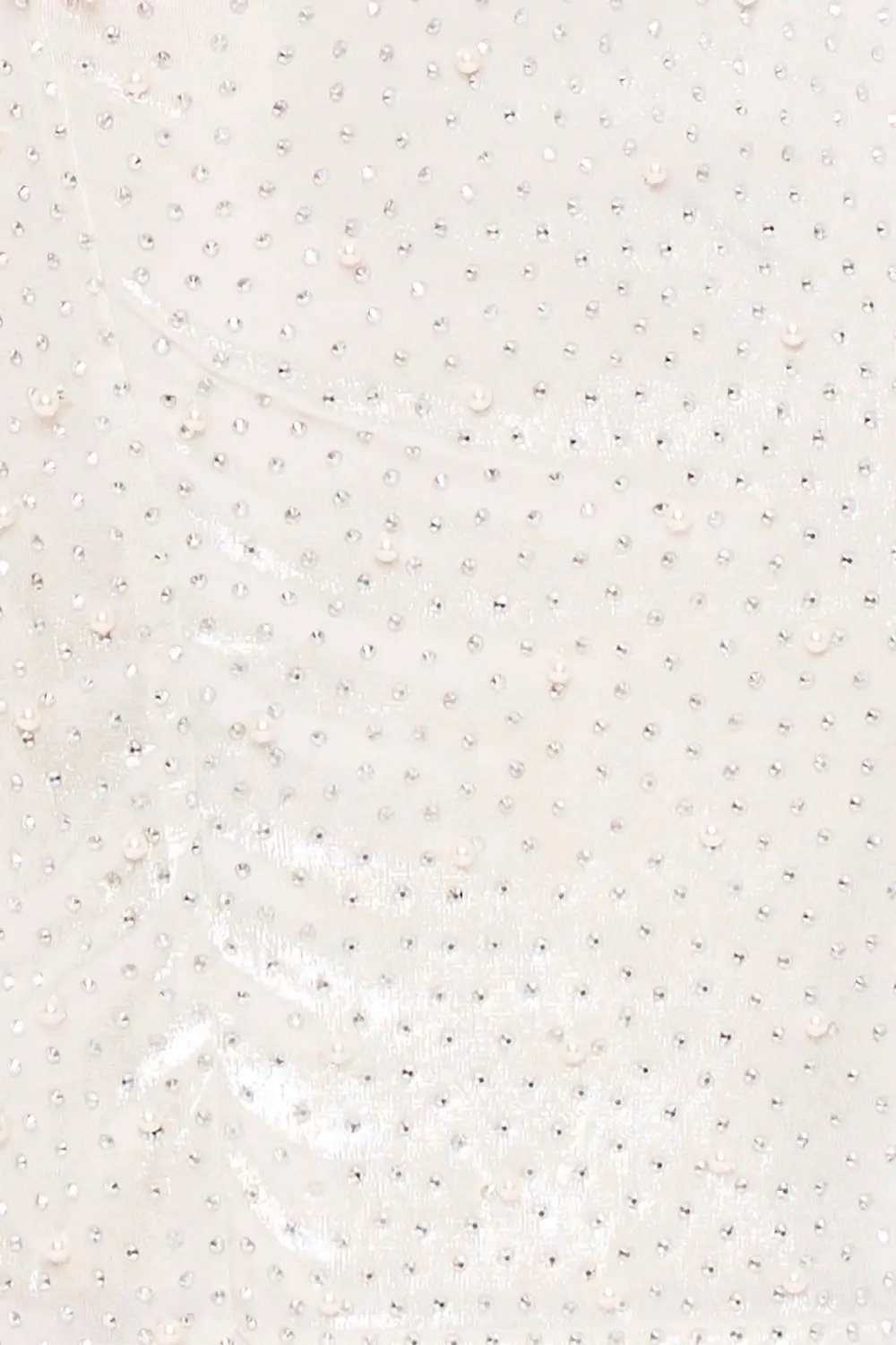 Pearl Beaded Midi Dress - Formal Rhinestone Slit Design BOUTINIE