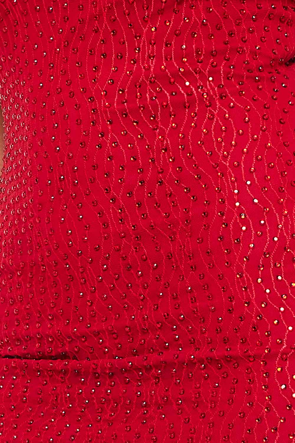 Rhinestone Mini Dress - Spaghetti Strap Low Back Slip-On BOUTINIE