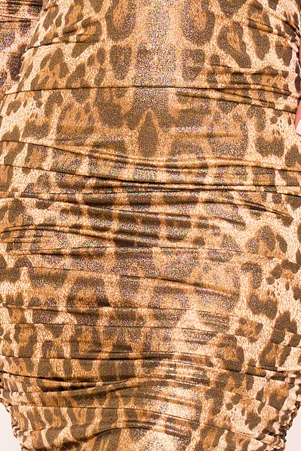 Leopard Print Midi Dress - Plunging V-Neck Halter Style BOUTINIE