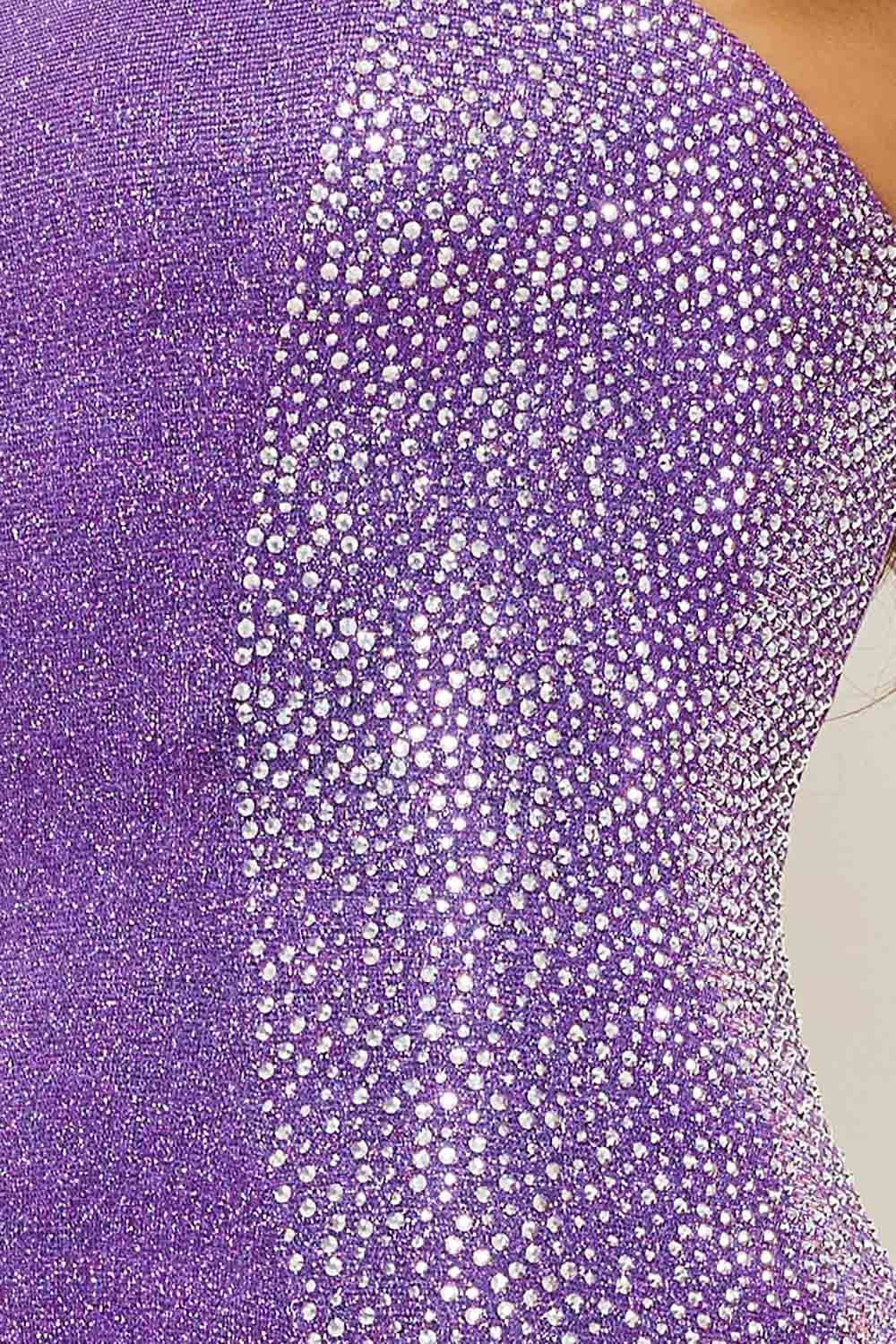 Rhinestone Tube Top Dress - Mermaid Style Maxi Gown With Zipper Back BOUTINIE