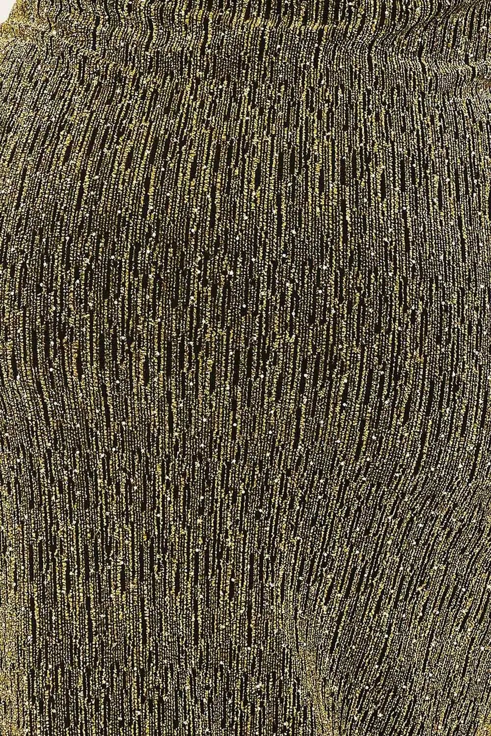 Metallic Maxi Dress – Pleated Rhinestone Wrap Skirt With Slit BOUTINIE