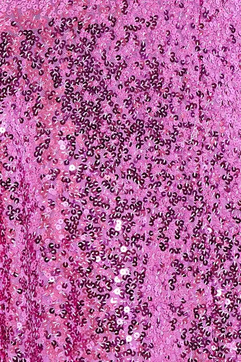 Sequin Maxi Dress – Off Shoulder Pleated Sleeve Gown With Slit BOUTINIE