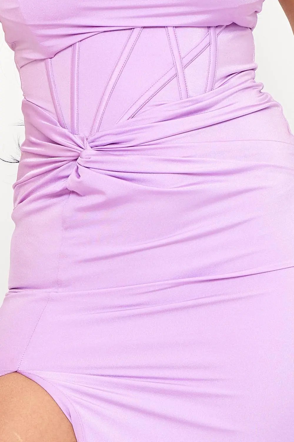 Tube Top Maxi Dress - Heavy Shakira Fabric With Corset Style & Side Slit BOUTINIE